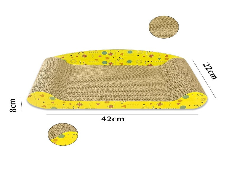 Bàn cào móng cho mèo bằng carton kích thước 42x22x8cm