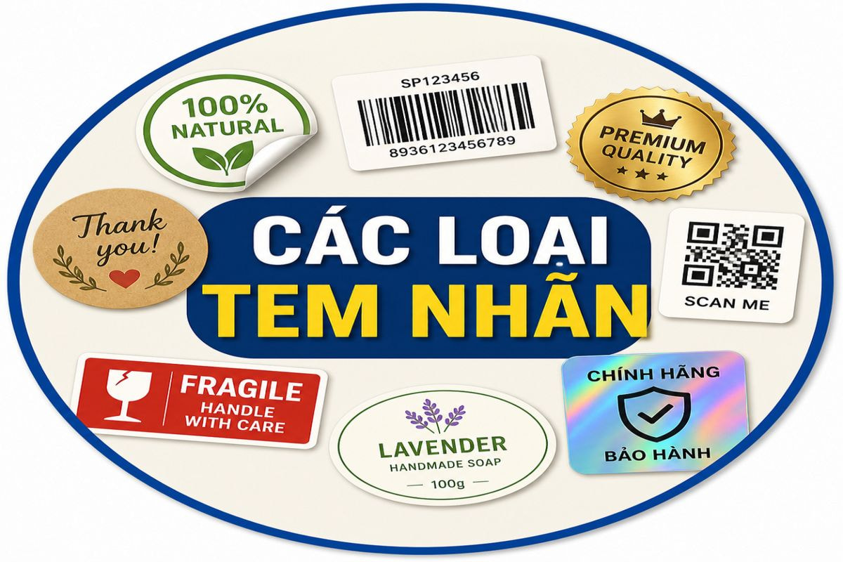 Các loại tem nhãn phổ biến | Phân loại và ứng dụng thực tế