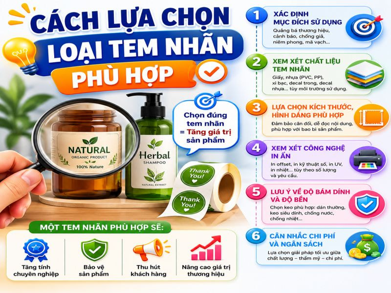 Cách lựa chọn loại tem nhãn phù hợp