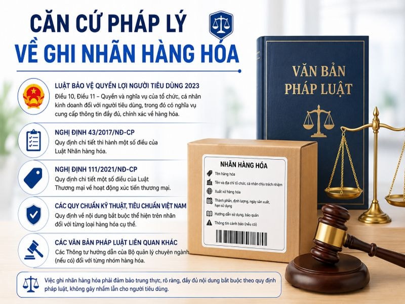 Căn cứ pháp lý về ghi nhãn hàng hóa