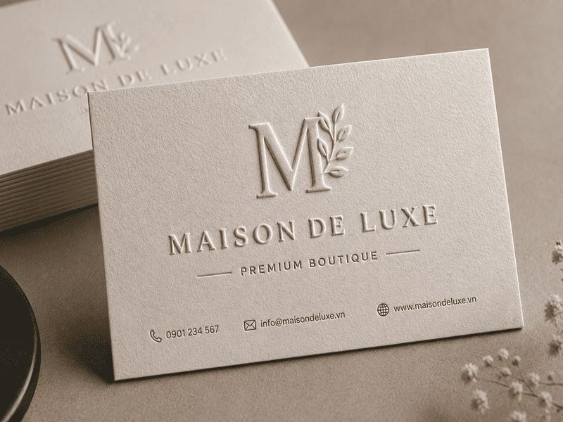 Danh thiếp dập nổi (Embossing)