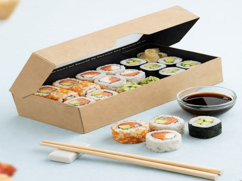 Hộp Kraft đựng sushi và bánh ngọt