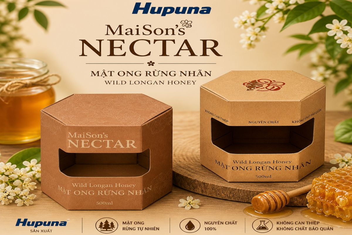 Hộp đựng mật ong thương hiệu MaiSơn's NECTAR