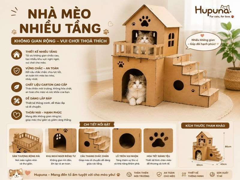 Nhà mèo nhiều tầng