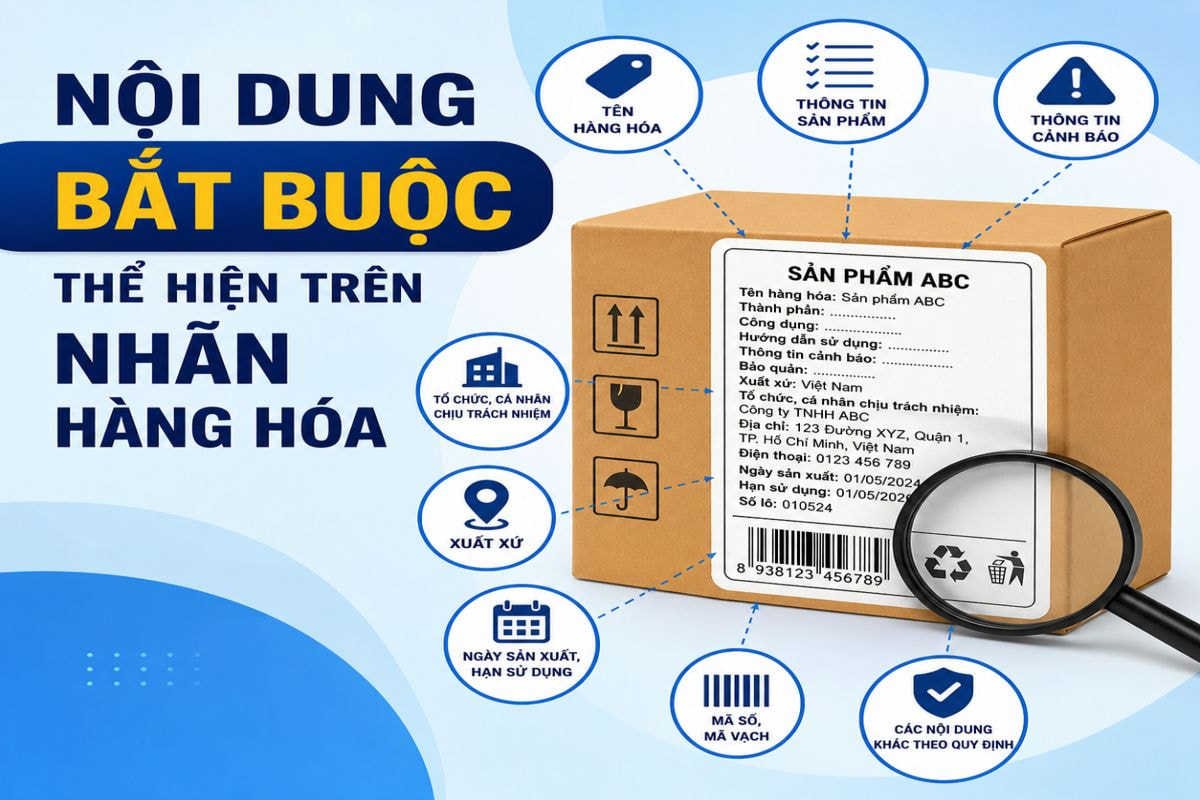Nội dung bắt buộc thể hiện trên nhãn hàng hóa