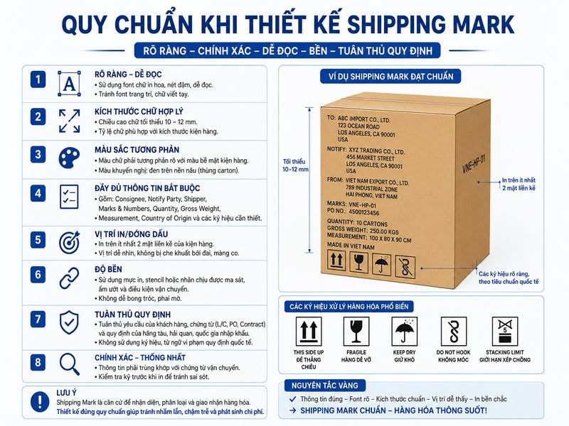 Quy chuẩn khi thiết kế Shipping Mark