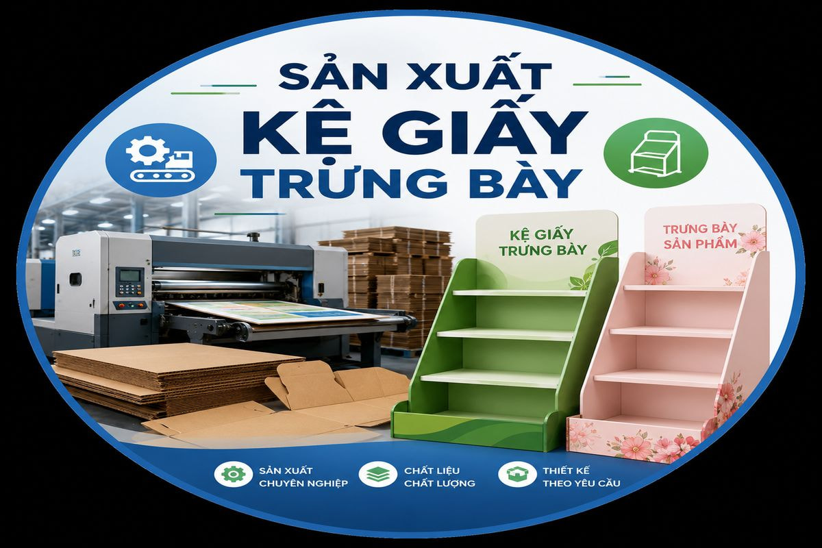 Sản xuất kệ giấy trưng bày