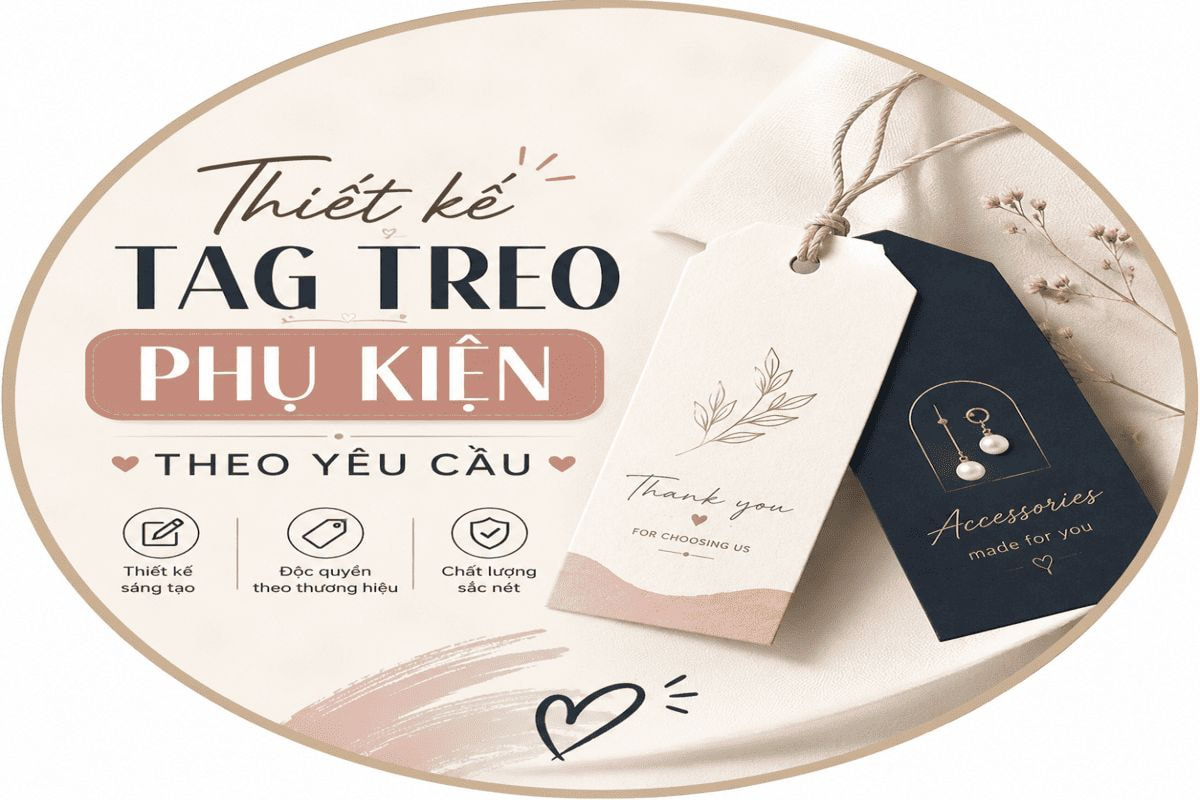 Thiết kế tag treo phụ kiện theo yêu cầu