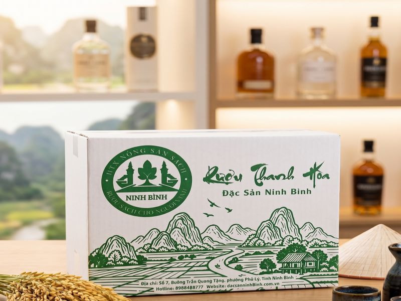 Thiết kế và công nghệ in ấn hộp đựng rượu đặc sản Ninh Bình