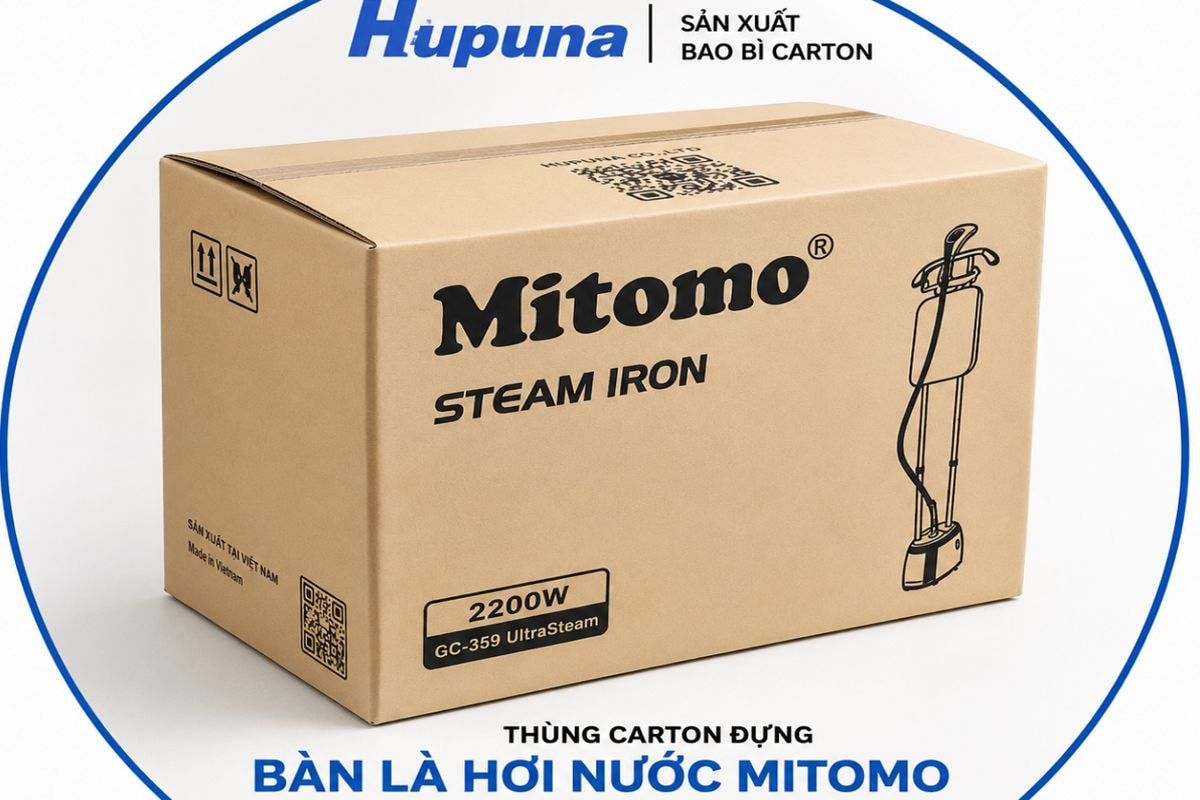 Thùng carton đựng bàn là hơi nước Mitomo