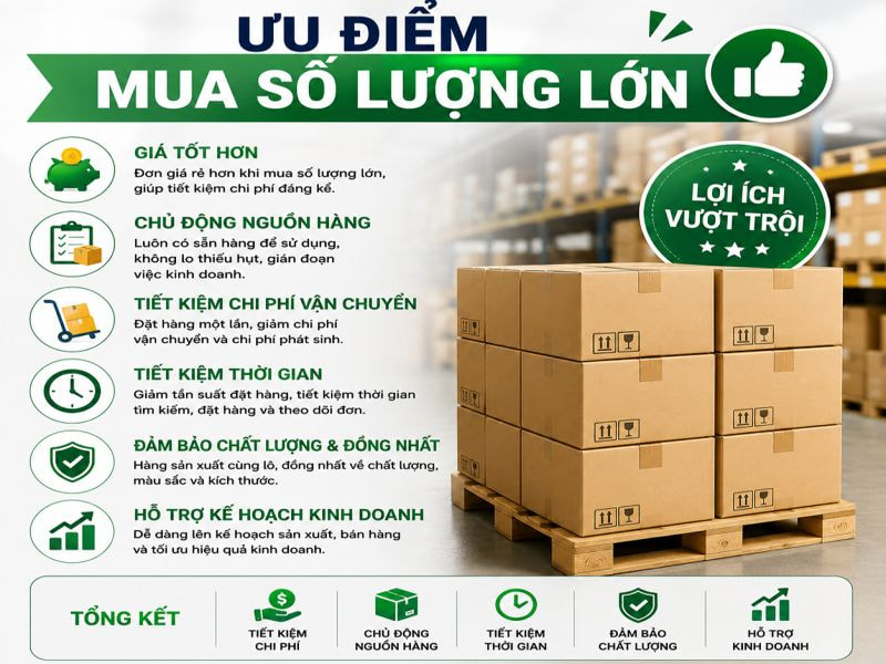 Ưu điểm mua số lượng lớn