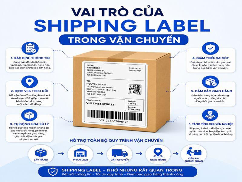 Vai trò của Shipping Label trong vận chuyển