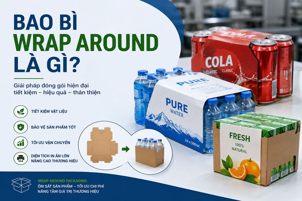 Bao bì wrap around là gì? Tìm hiểu giải pháp đóng gói hiện đại