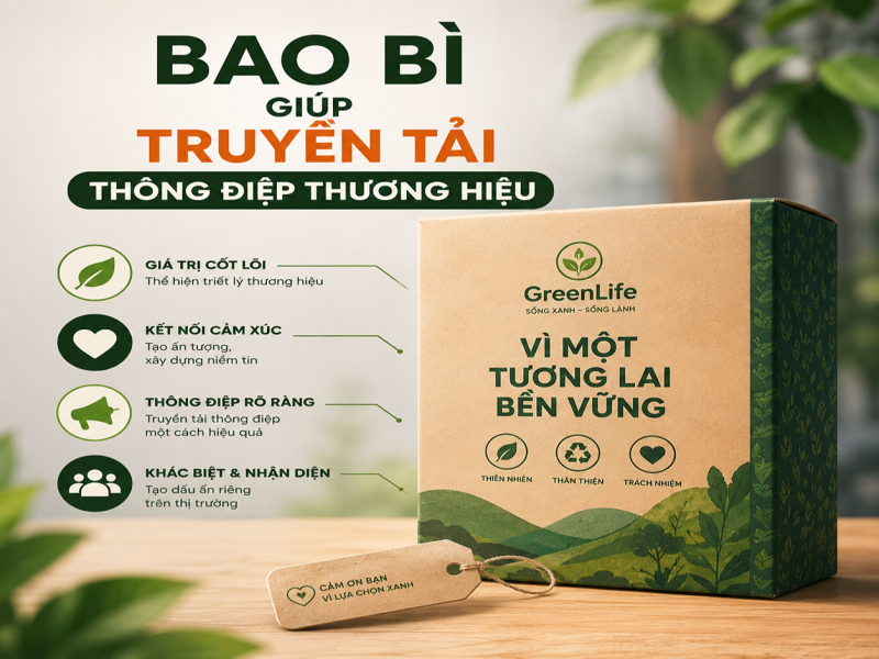 Bao bì giúp truyền tải thông điệp thương hiệu