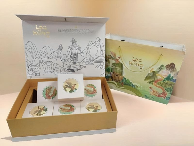 Hộp bánh trung thu Carton lạnh (Chipboard) bồi Couche