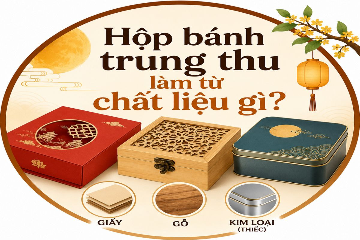 Hộp bánh trung thu làm từ chất liệu gì? Các loại phổ biến