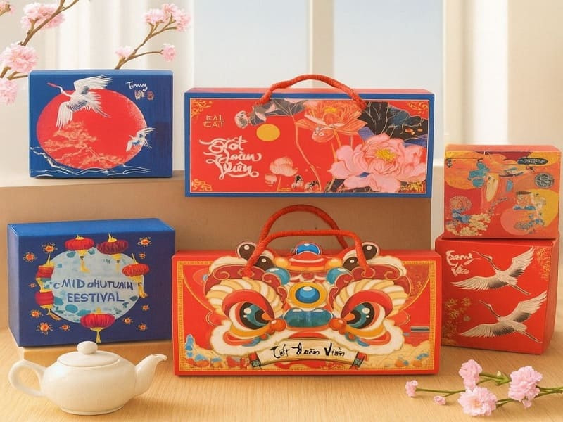 Hộp giấy mềm đựng bánh trung thu