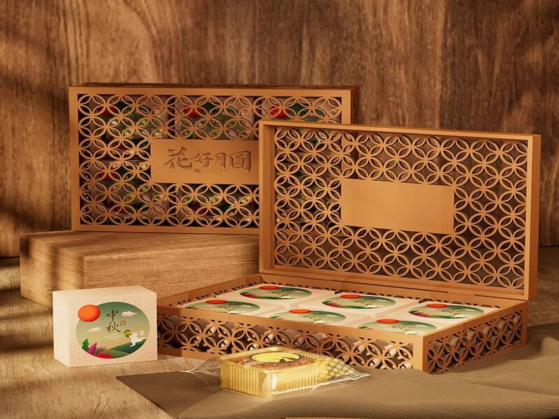 Hộp gỗ đựng bánh trung thu