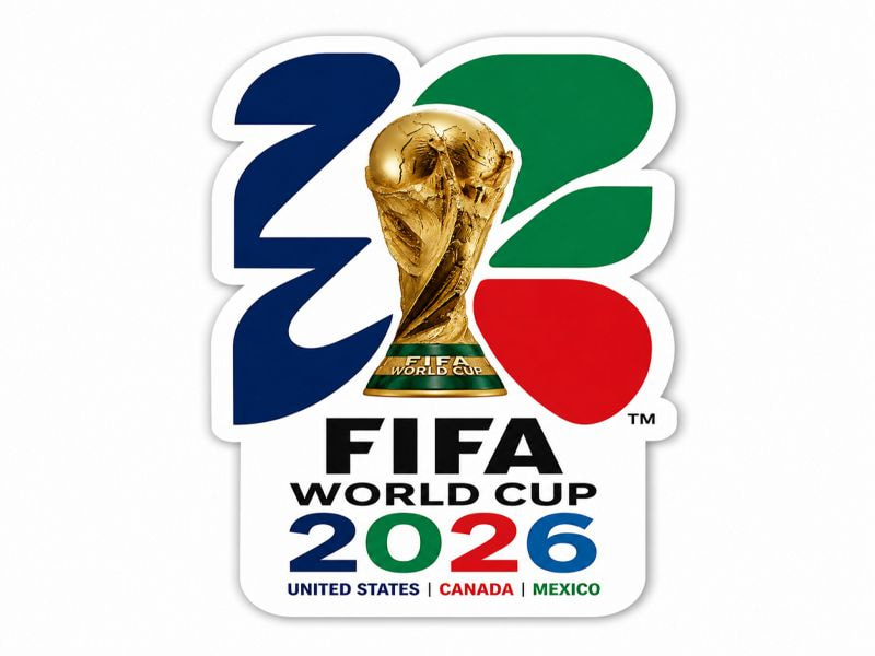 In sticker biểu tượng giải đấu World Cup (Logo 2026)