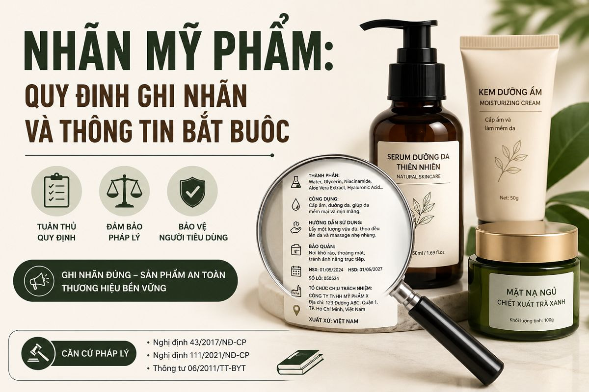 Nhãn mỹ phẩm: Quy định ghi nhãn và thông tin bắt buộc