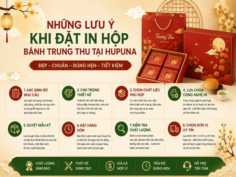 Những lưu ý khi đặt in hộp bánh trung thu tại Hupuna