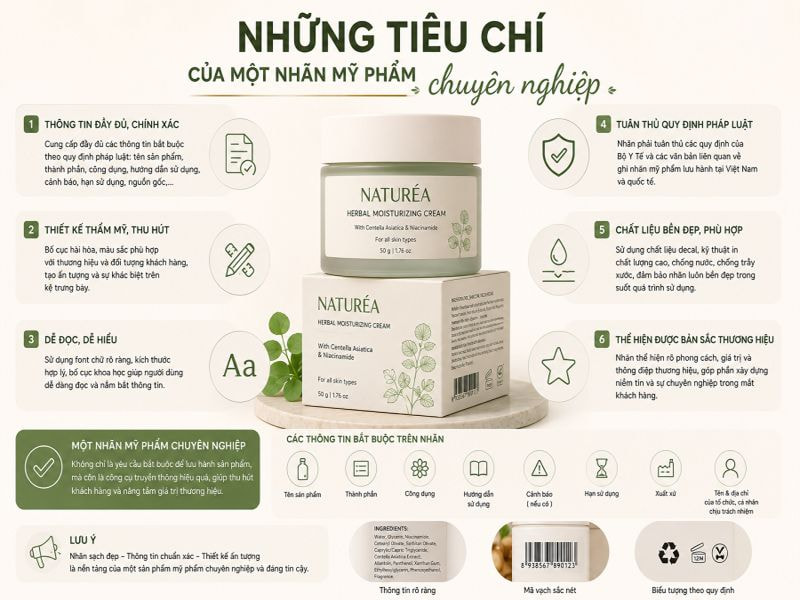 Những tiêu chí của một nhãn mỹ phẩm chuyên nghiệp
