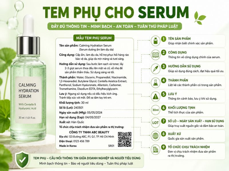 Tem phụ cho serum