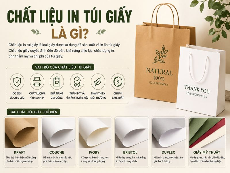Chất liệu in túi giấy là gì?