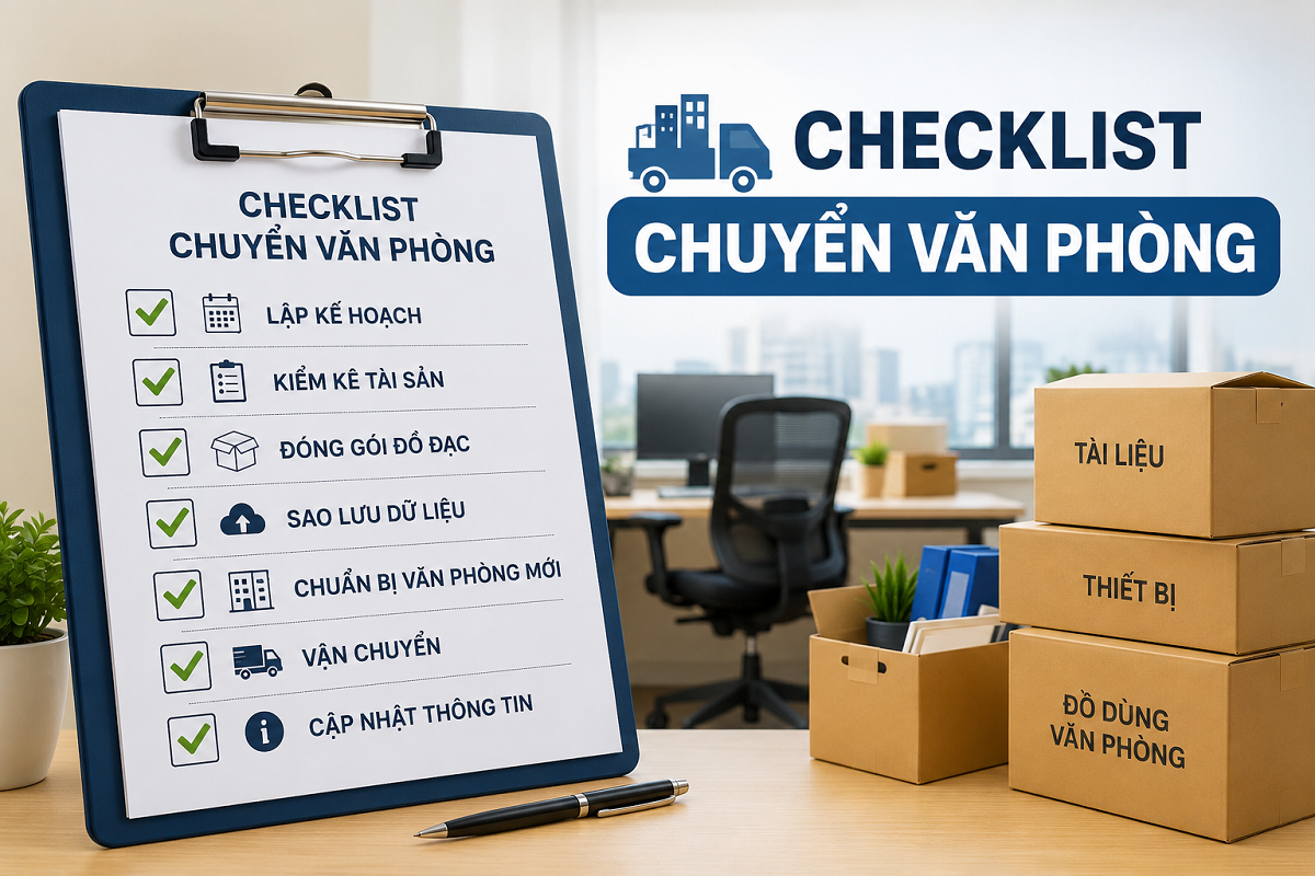 Checklist chuyển văn phòng đầy đủ từ A-Z, tiết kiệm chi phí