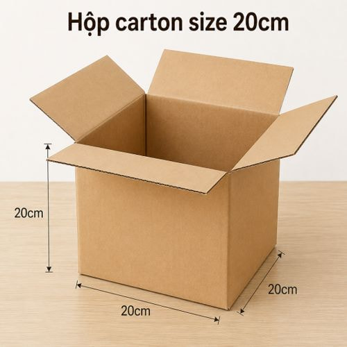 Hộp carton nắp đối size 20 x 20 x 20 cm