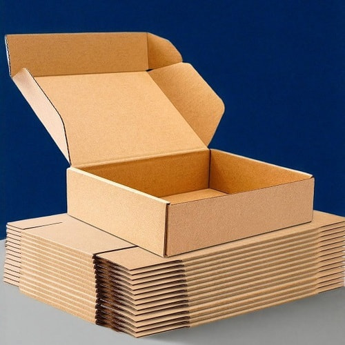 Hộp carton nắp gài sóng E, 3 lớp, nâu - mộc, bền đẹp