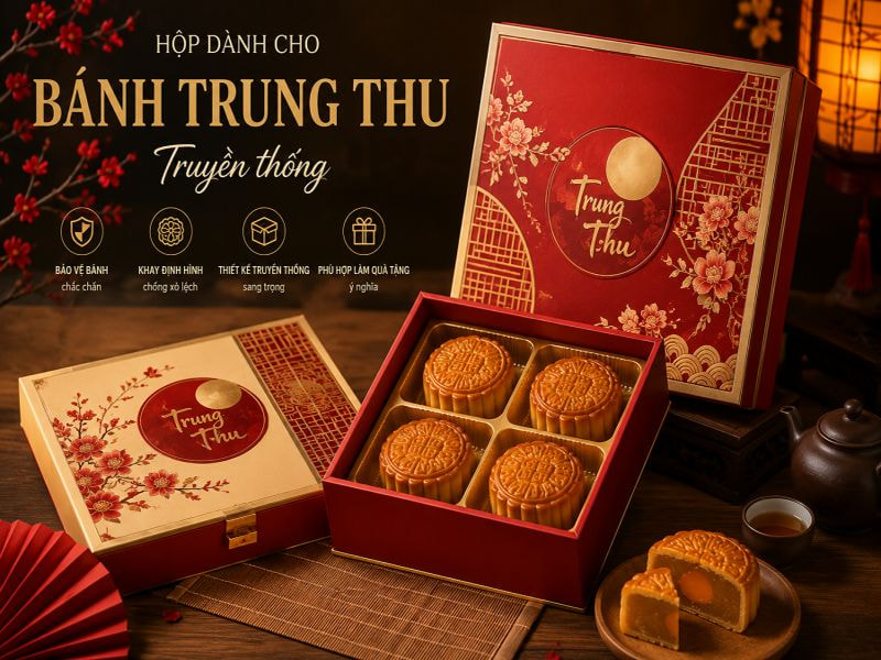 Hộp dành cho bánh Trung thu truyền thống