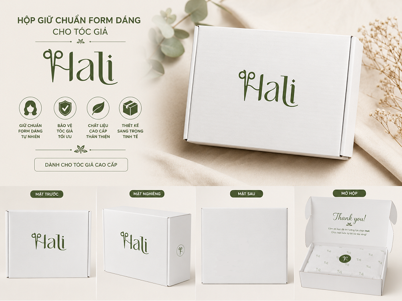 Hộp giữ chuẩn form dáng cho tóc giả Hali