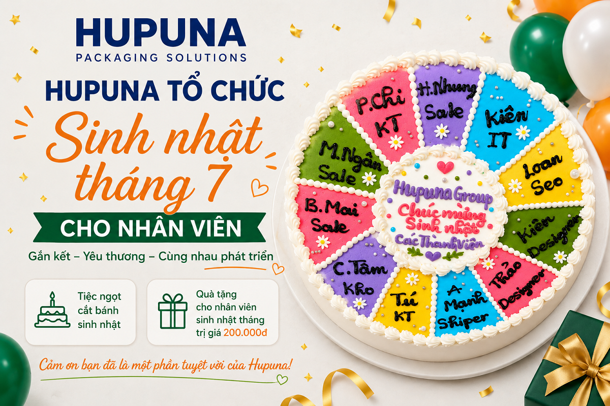 Hupuna tổ chức sinh nhật tháng 7 cho nhân viên