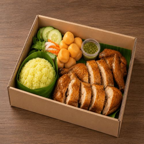 Khay carton đựng gà size 25x25x5cm ảnh 3