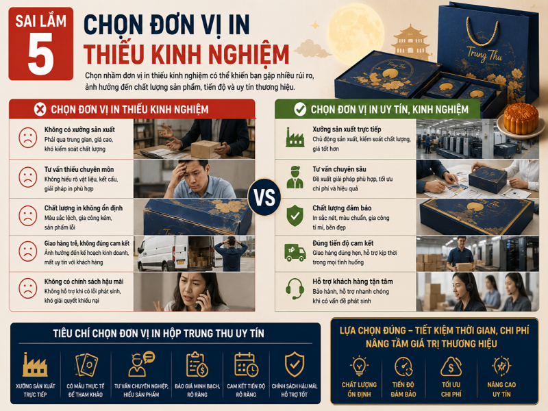 Sai lầm 5: Chọn đơn vị in thiếu kinh nghiệm