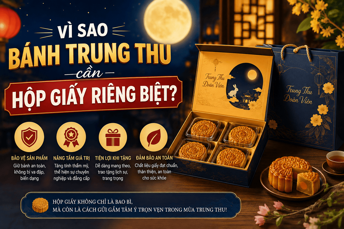 Vì sao bánh trung thu cần hộp giấy riêng biệt?