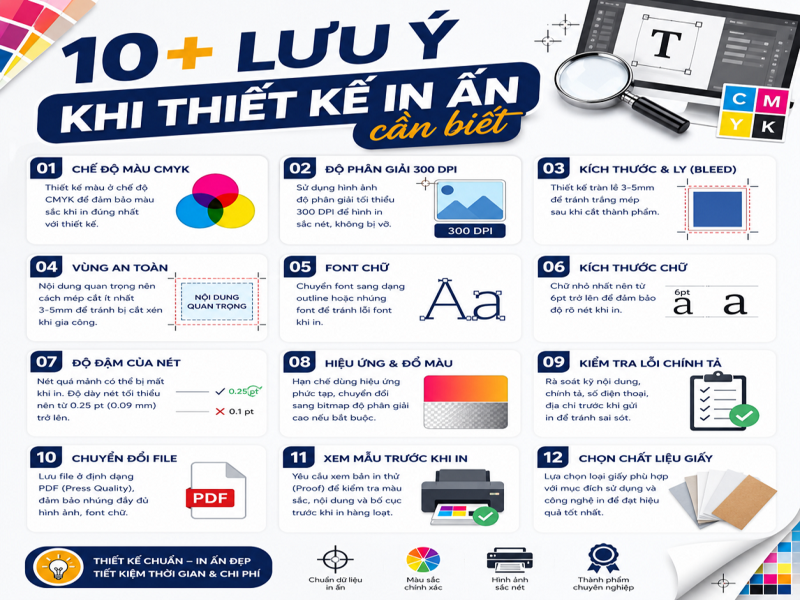 10+ lưu ý khi thiết kế in ấn cần biết