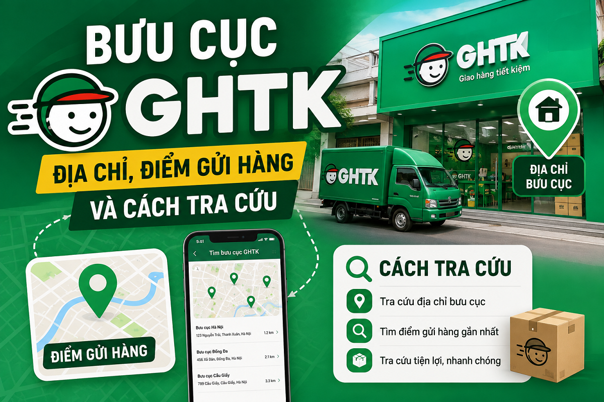 Bưu cục GHTK Địa chỉ, điểm gửi hàng và cách tra cứu