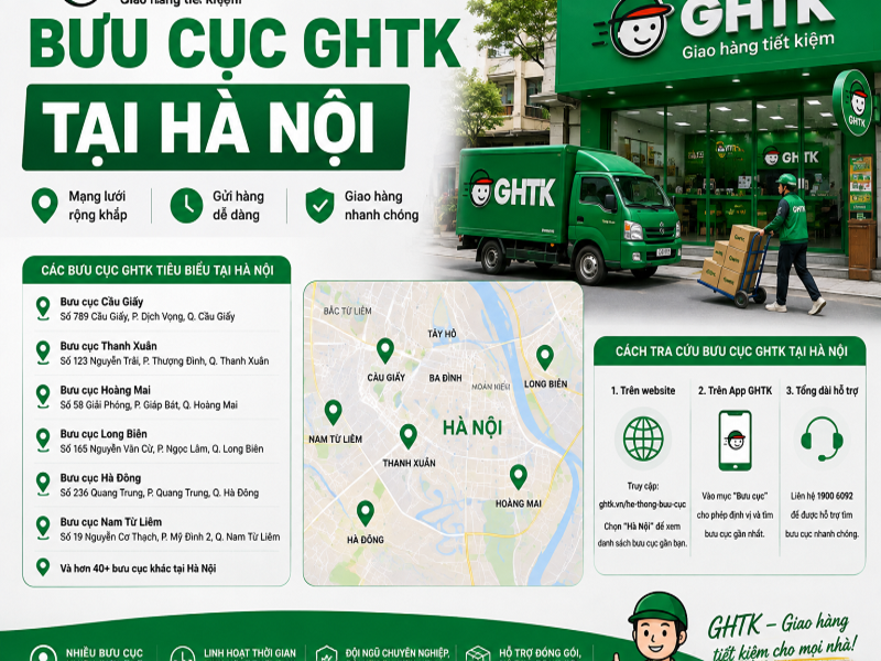 Bưu cục GHTK tại Hà Nội