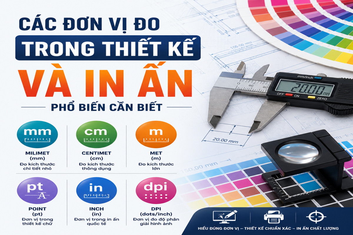 Các đơn vị đo trong thiết kế và in ấn phổ biển cần biết