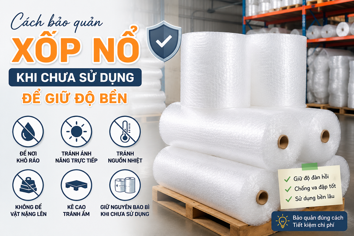 Cách bảo quản xốp nổ khi chưa sử dụng để giữ độ bền