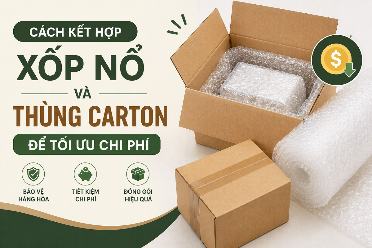 Cách kết hợp xốp nổ và thùng carton để tối ưu chi phí