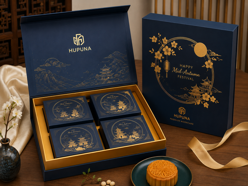 Mẫu hộp bánh trung thu cao cấp do Hupuna sản xuất