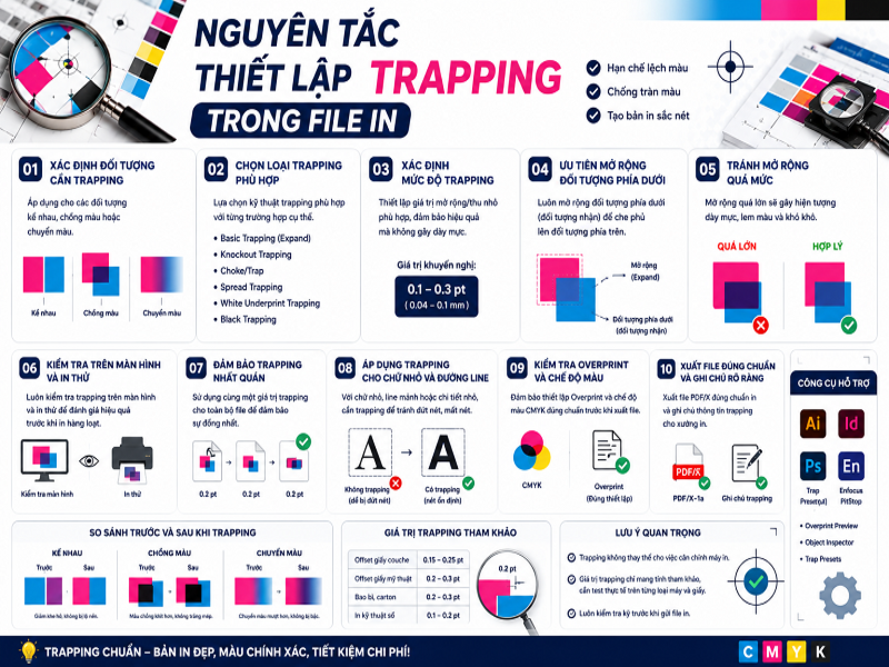 Nguyên tắc thiết lập trapping trong file in
