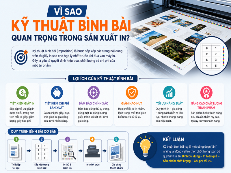Vì sao kỹ thuật bình bài quan trọng trong sản xuất in?