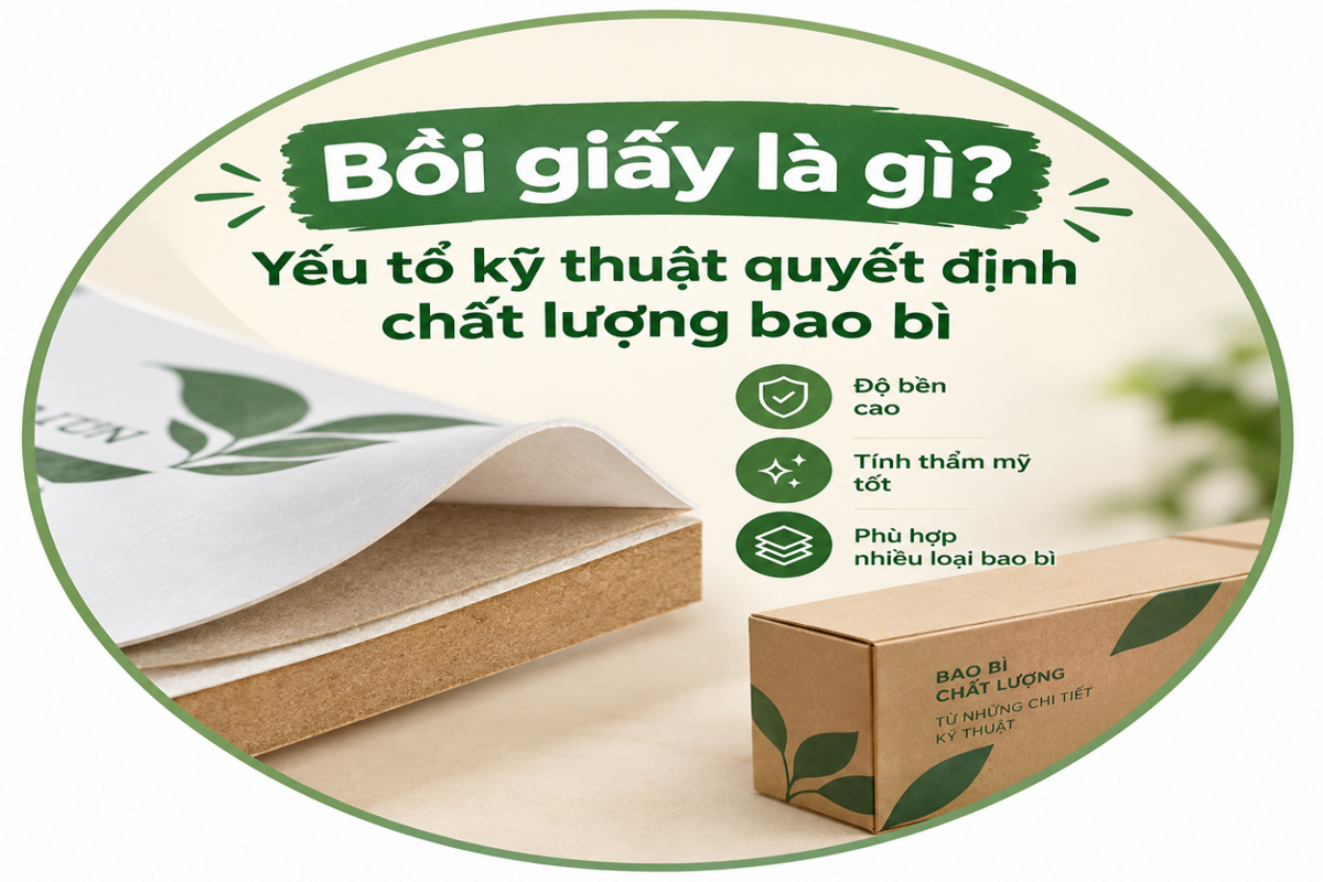 Bồi giấy là gì Yếu tố kỹ thuật quyết định chất lượng bao bì