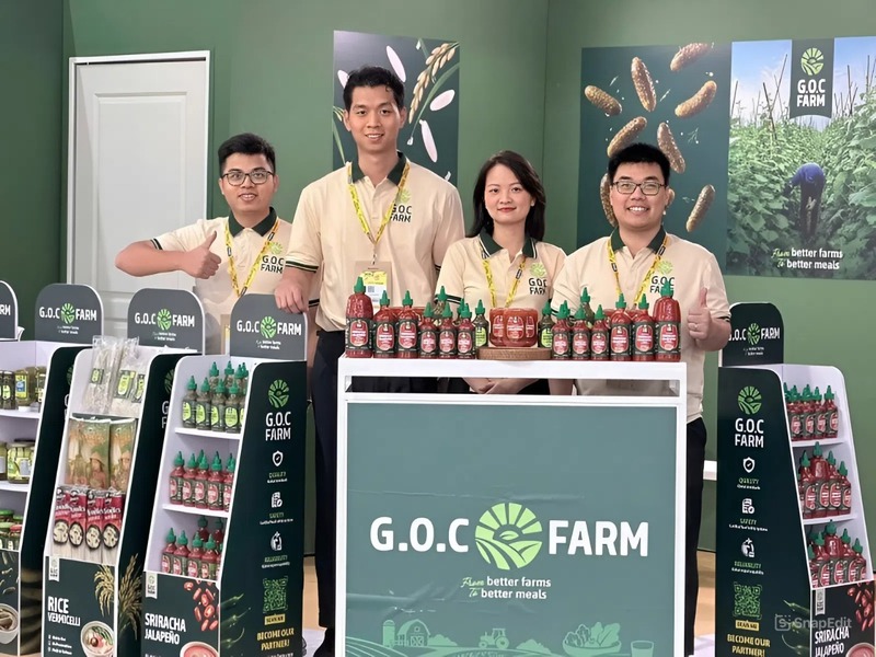 Cận cảnh quầy triển lãm sản phẩm của G.O.C Farm