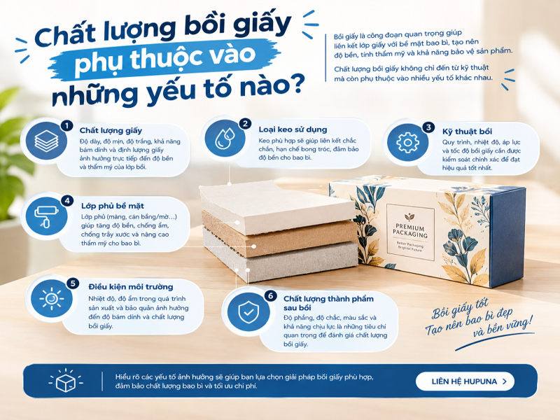Chất lượng bồi giấy phụ thuộc vào những yếu tố nào?