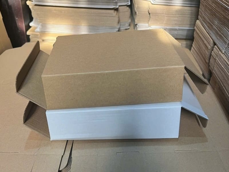 Hộp carton nắp gài 2 đầu sóng E